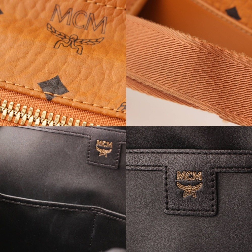 Mcm Studded Brown Logogram Backpack Rucksack - image 8